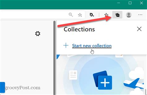 Save links, images & more to Collections .